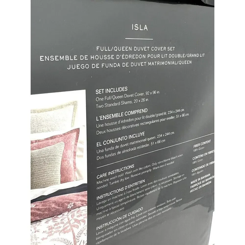 Ralph Lauren Home Isla Floral FULL / QUEEN Duvet Cover Shams Set Dusty Rose Pink